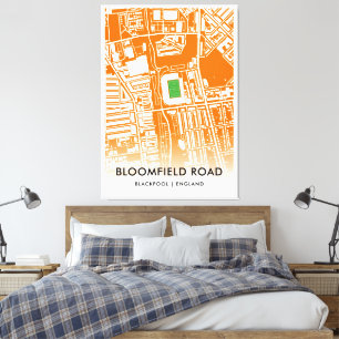 Bloomfield Road Stadium in Blackpool, Verenigd Kon Canvas Afdruk