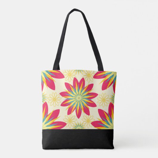 Bloomin 'Goede start Floral Modern gepersonaliseer Tote Bag (Achterkant)