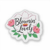 Bloomin Lovely British Slang Flower Sticker (Voorkant)
