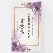 Blooming Amethyst  Golden Lijst Backdrop Ba Spandoek (Verticaal)