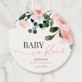 Blooming Baby Shower Bedankjes Labels (Voorkant)