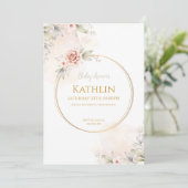 Blooming Baby Shower Invitation (Debout devant)