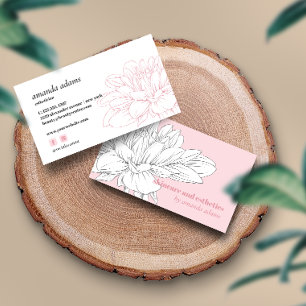Blooming Beauty Grijze roze estheticus Visitekaartje