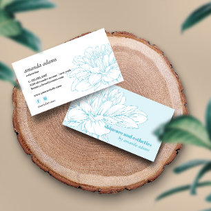 Blooming Beauty Lichte blauwe huid esthetiste Visitekaartje