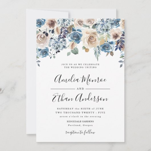 Blooming Beauty | Uitnodiging voor Floral Wedding (Voorkant)