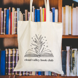Blooming Bloemenboek Gepersonaliseerde Boekenclub Tote Bag