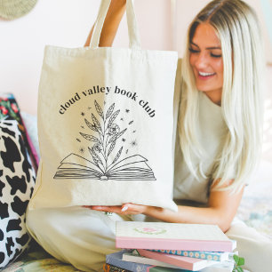 Blooming Bloemenboek Gepersonaliseerde Boekenclub Tote Bag