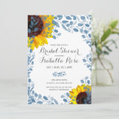 Blooming Blue Sunflower Vrijgezellenfeest Kaarten (Staand voorkant)