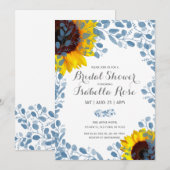 Blooming Blue Sunflower Vrijgezellenfeest Kaarten (Voorkant / Achterkant)