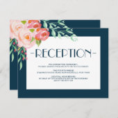 Blooming Botanicals | Carte de réception de mariag (Devant / Derrière)