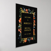 Blooming Botanicals Zwart en Goud Vrijgezellenfees Folie Afdrukken (Laagn)