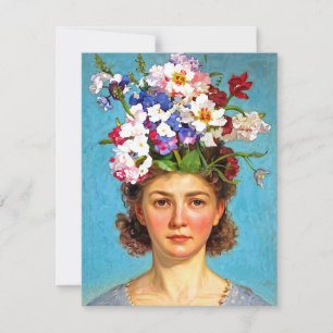 “Blooming Bouffant” Anna - Kunst- en bloemensociët Kaart