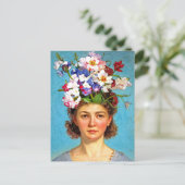 "Blooming Bouffant" Anna - Kunst- en Bloemverenigi Briefkaart (Staand voorkant)