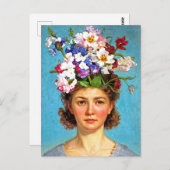 "Blooming Bouffant" Anna - Kunst- en Bloemverenigi Briefkaart (Voorkant / Achterkant)