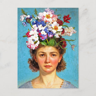 "Blooming Bouffant" Anna - Kunst- en Bloemverenigi Briefkaart