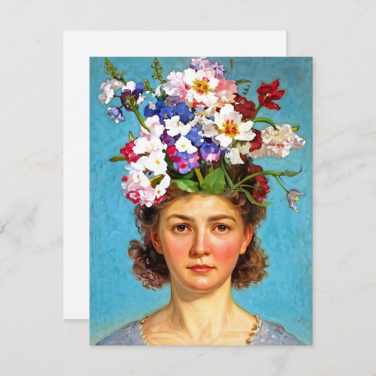 "Blooming Bouffant" Anna - Kunst- en Bloemverenigi Kaart (Voorkant / Achterkant)