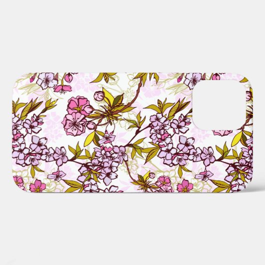 Blooming Cherry Blossom Pattern  Case-Mate iPhone Case (Achterkant (horizontaal))