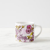 Blooming Cherry Blossom Pattern Espresso Kop (Rechts)