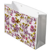 Blooming Cherry Blossom Pattern Groot Cadeauzakje (Voorkant Gekanteld)