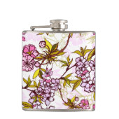 Blooming Cherry Blossom Pattern Heupfles (Voorkant)