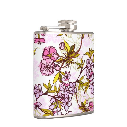 Blooming Cherry Blossom Pattern Heupfles (Rechts)