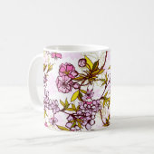 Blooming Cherry Blossom Pattern  Koffiemok (Voorkant links)