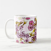 Blooming Cherry Blossom Pattern  Koffiemok (Links)
