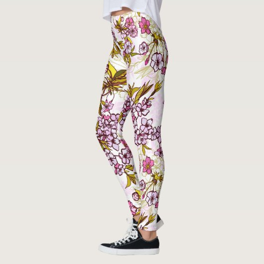 Blooming Cherry Blossom Pattern  Leggings (Links)