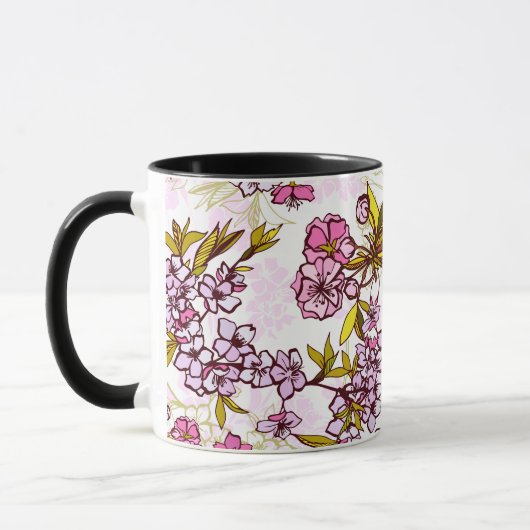 Blooming Cherry Blossom Pattern  Mok (Links)