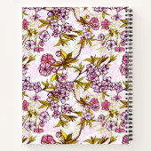Blooming Cherry Blossom Pattern Notitieboek (Achterkant)