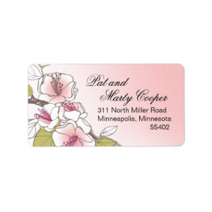 Blooming Cherry Blossoms roze Etiket