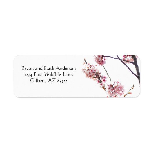 Blooming Cherry Tree Etiket (Voorkant)