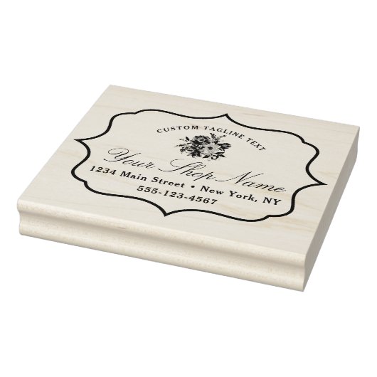 Blooming Chic Bracket Lijst & Elegant Script Rubberstempel (Stempel)