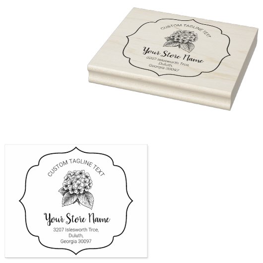 Blooming Chic Bracket Lijst, Elegant Script Rubberstempel (Gestempeld)