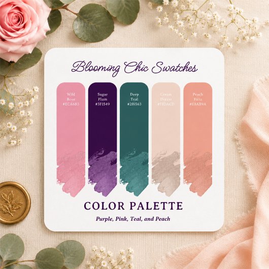 Blooming Chic • Carte de palette de couleurs de ma