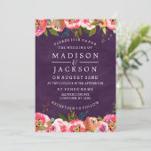 Blooming Chic Color Editable Wedding Invitations (Debout devant)