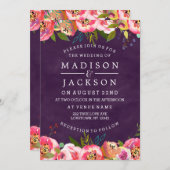 Blooming Chic Color Editable Wedding Invitations (Devant / Derrière)