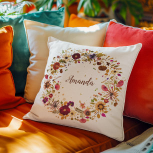 Blooming Circle Pers gedrukte bloemkunst van S. Kussen