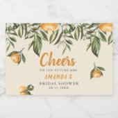 Blooming Citrus Vrijgezellenfeest Mousserende Wijn Sparkling Wijnetiket (Enkel label)