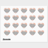 Blooming Dahlia Peach Coral Wedding Hart Sticker (Vel)