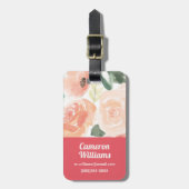 Blooming Delight | Pastel Bagagelabel (Voorkant verticaal)