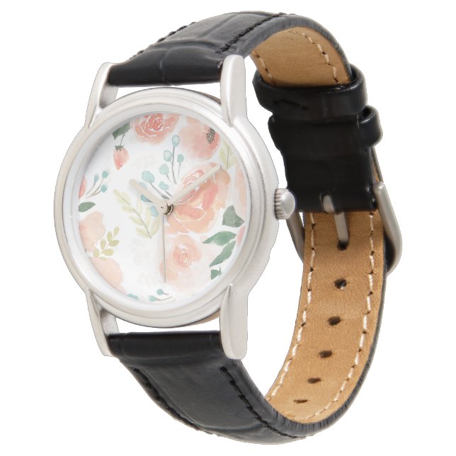 Blooming Delight | Pastel Horloge (Gekanteld)