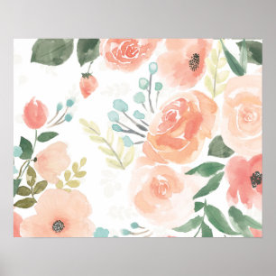 Blooming Delight   Pastel Poster