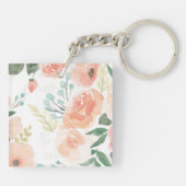Blooming Delight | Pastel Sleutelhanger (Achterkant)