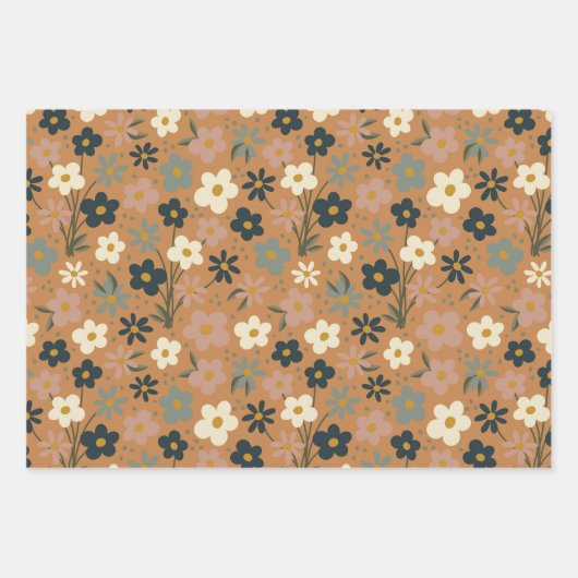 Blooming Delights Wrapping papier set Inpakpapier Vel (Voorkant)