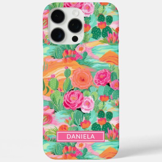 Blooming Desert Cacti Personalized Case-Mate iPhone Case (Achterkant)