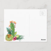 Blooming Desert Mariage Succulent Inviter Carte Po (Dos)