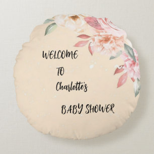 Blooming Dreams: een op maat gemaakt bloemig rond Rond Kussen