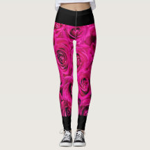 "Blooming Elegance: Roos Pattern Vrouwen Leggings"