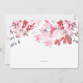 Blooming Floral Foto geboorteaankondiging Aankondiging (Achterkant)